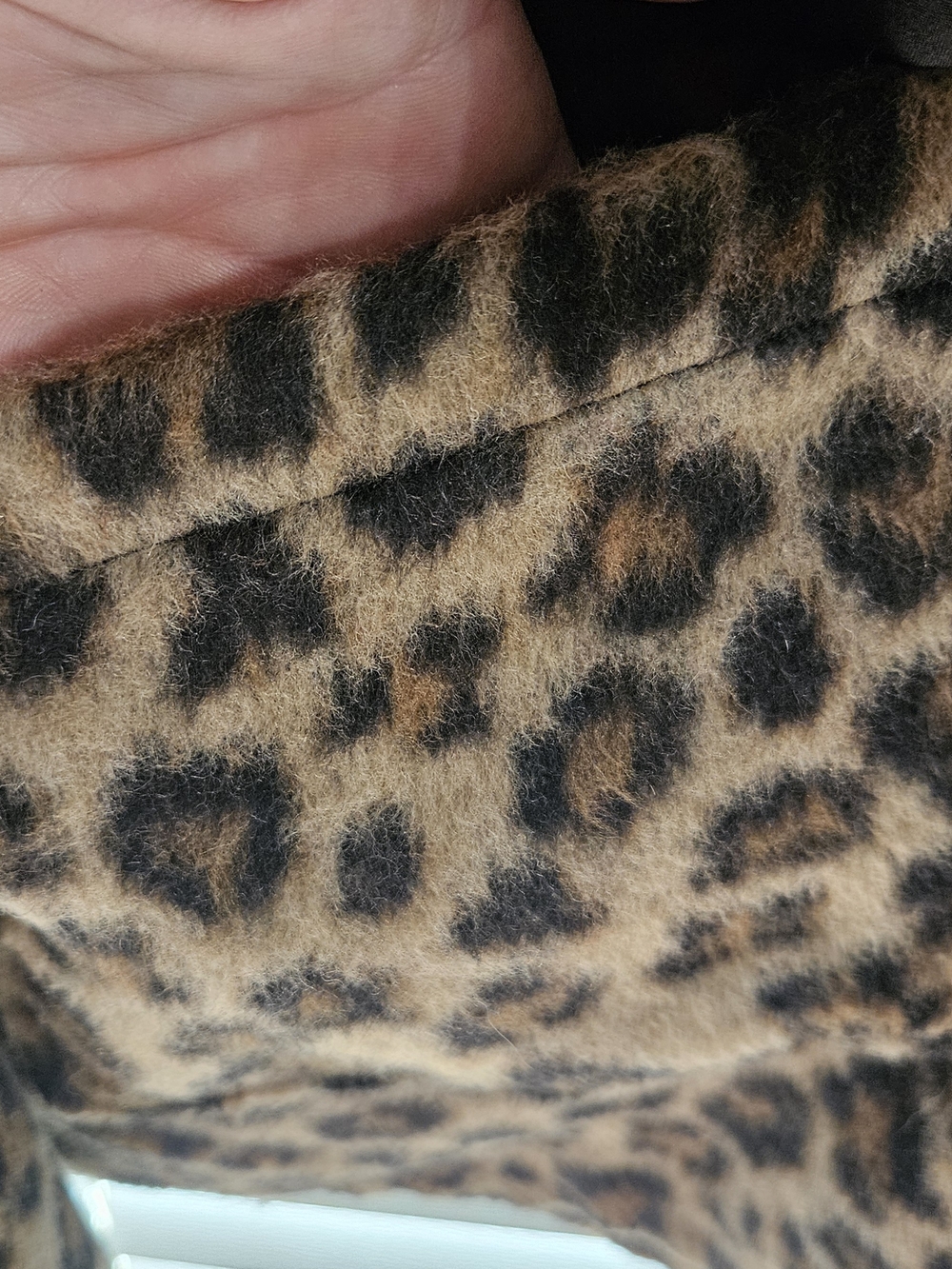 Love Tree Mixed Media Faux Fur Leopard Print Hooded Button Front Coat BNWT Large - Picture 5 of 5